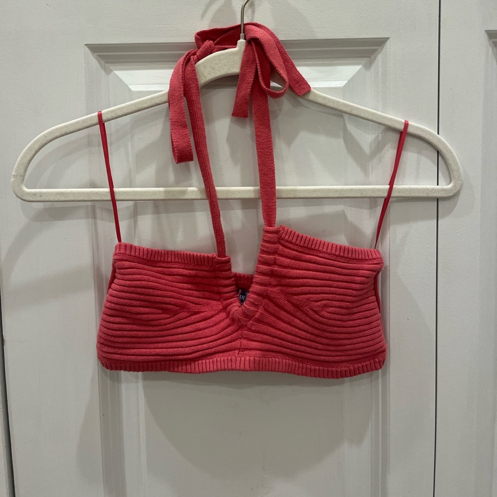 Urban outfitters crossroads halter top in pink